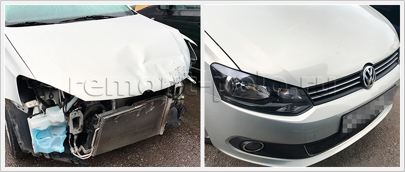 Восстановление VW Polo седан, пострадавшего от серьезной аварии