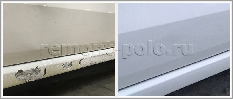 Ремонт порога и крышки багажного отсека VW Polo седан