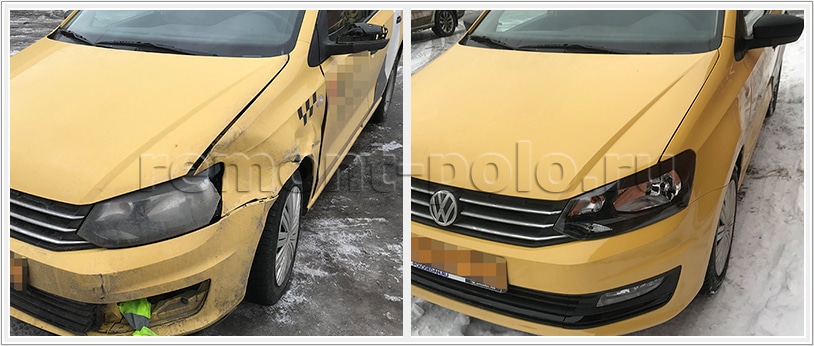 Бюджетный ремонт кузова VW Polo седан