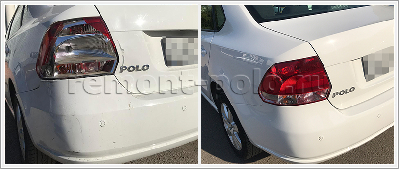 Ремонт и покраска деталей кузова Поло седан