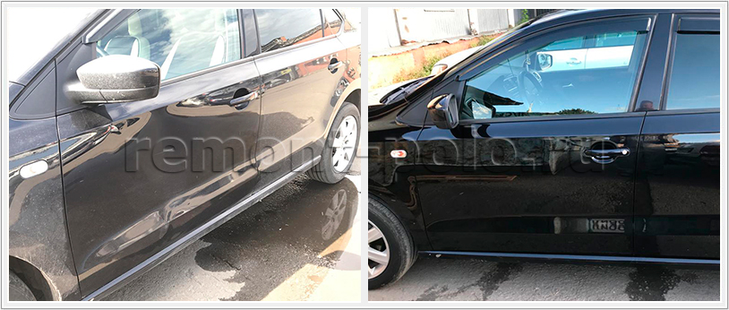 Ремонт и покраска деталей кузова седана Поло