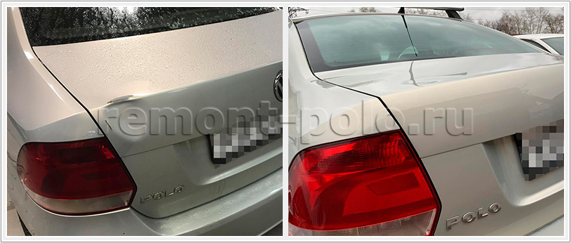 Замена, ремонт и покраска деталей кузова VW Polo седан