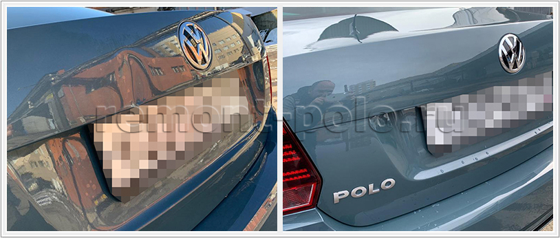 Ремонт и покраска крышки багажника VW Polo