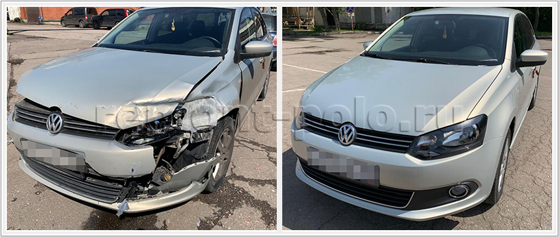 Кузовной ремонт VW Polo sedan после ДТП